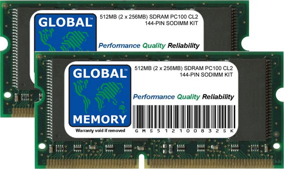512MB (2 x 256MB) SDRAM PC100 100MHz 144-PIN SODIMM MEMORY RAM KIT FOR POWERBOOK G3 & TITANIUM POWERBOOK G4 512MB (2 x 256MB) SDRAM PC100 100MHz 144-PIN SODIMM MEMORY RAM KIT FOR POWERBOOK G3 & TITANIUM POWERBOOK G4